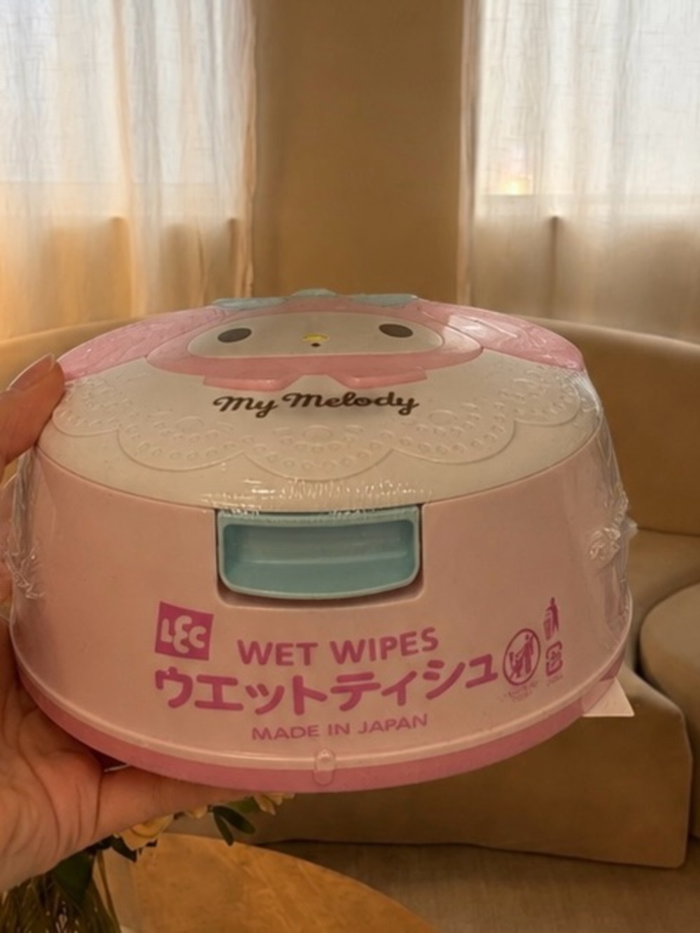 My Melody Pink Wet Wipes Dispenser